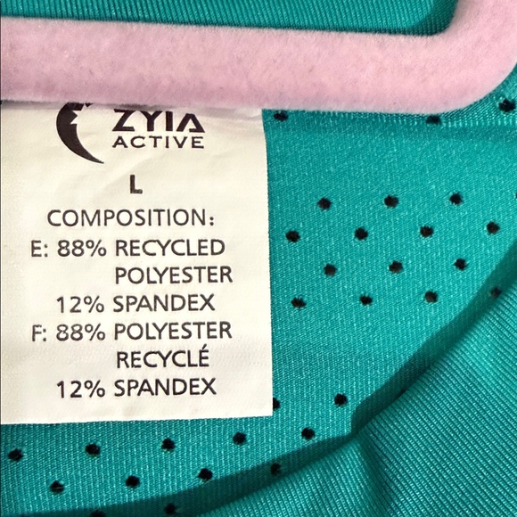 ZYIA Turquoise Long Sleeve Women's Top - Picture 3 of 6